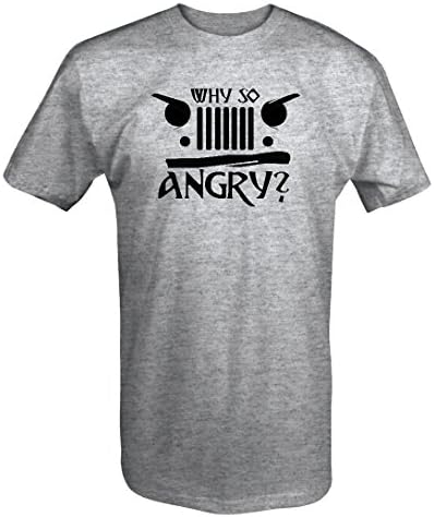 Angry Eyes Jeep Grill "Why So Angry" Wrangler JK TJ T shirt - Xlarge