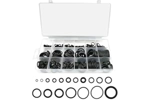 AOKDOM 300PCS O Ring Kit Set,18 Size Rubber O Ring Assortment Hose Washers for Automotive Repair,Air or Gas Connections,Professional Car Accessories O-Rings Gaskets Washers (300Pcs)