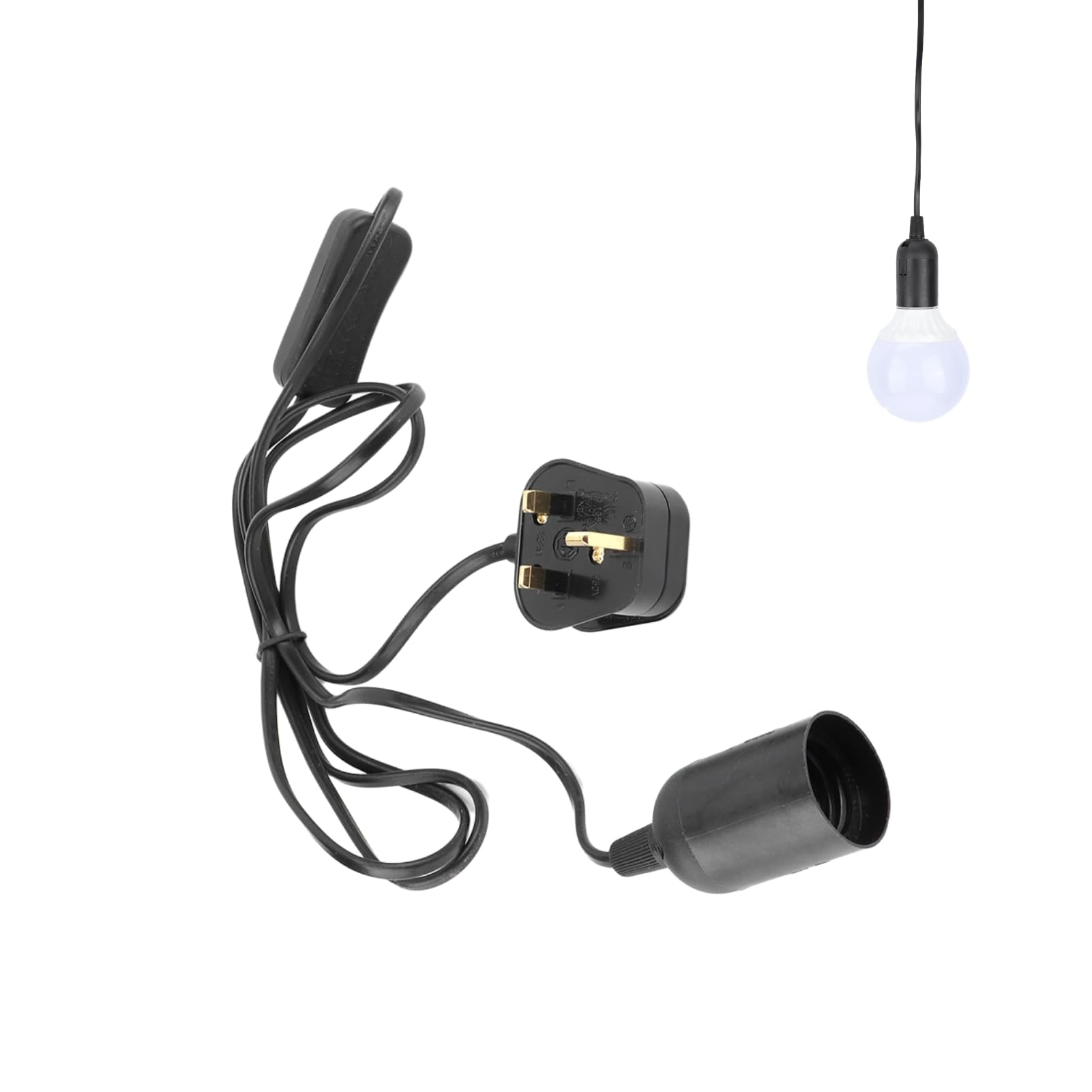 Atyhao Reptile Heat Lamp Holder, Heavy Duty Plastic E27 Bulb Socket with On Off Switch for Lizard Turtle Snake Birds Durable Lamp Base for Terrarium Reptile Enclosure