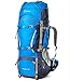 MOUNTAINTOP 70L Internal Frame Backpack Camping Backpacking Hiking Backpack for Men Women with Rain Cover,Sky Blue