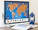 scratch off map of the world - PROMO | Tracking Poster For Travelers | Unique Gift | Fun Educational Learning & Teaching Tool For All Ages | Quality Family Time | w/Scratching Pen and Collectable Coin
