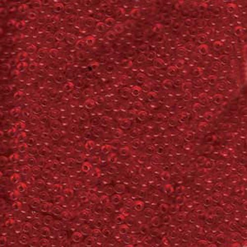 Red Transparent Semi-matte Miyuki Japanese round rocailles glass seed beads 11/0 Approximately 23 gram 5 inch tube