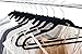 Popular Design Products 30 pc Premium Quality Black Velvet Hangers - Space Saving Thin Profile, Non-Slip Padded with Notched Shoulders for Dresses and Blouses - Strong Enough for Coats and Pants
