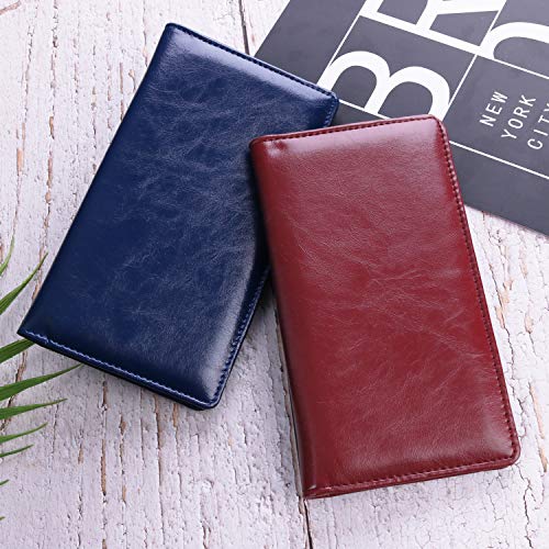 Leather Checkbook Cover Holder with Free Divider-Right and Left Handed Design Checkbook Cover Case for Men&Women