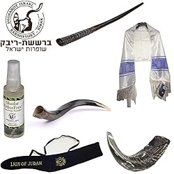 Set Shofar,Oryx,Ram Horn,Kudu,Tallit Messianic