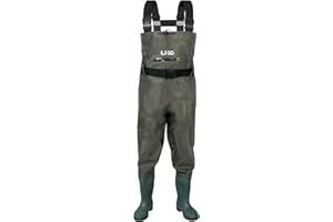 LHG Fishing Waders Waterproof Bootfoot Chest Waders 2-Ply 420D Nylon/PVC Duck Hunting Wader for Men Women