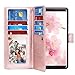 PASONOMI Note 8 Case, Note 8 Wallet Case with Detachable - [Folio Style] PU Leather Wallet case with ID&Card Holder Slot Wrist Strap for Samsung Galaxy Note 8 (Rose Gold, Samsung Galaxy Note 8)