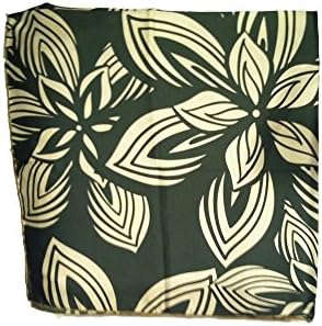 Womens Square Silky Feel Scarf, Head Scarf,Tichel, Bandana,Haircovering , 36inx36in (Olive Green Floral)