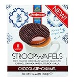 Daelmans Stroopwafels Chocolate Wafers with Caramel Filling 8 Jumbo Size 10.23 Oz.