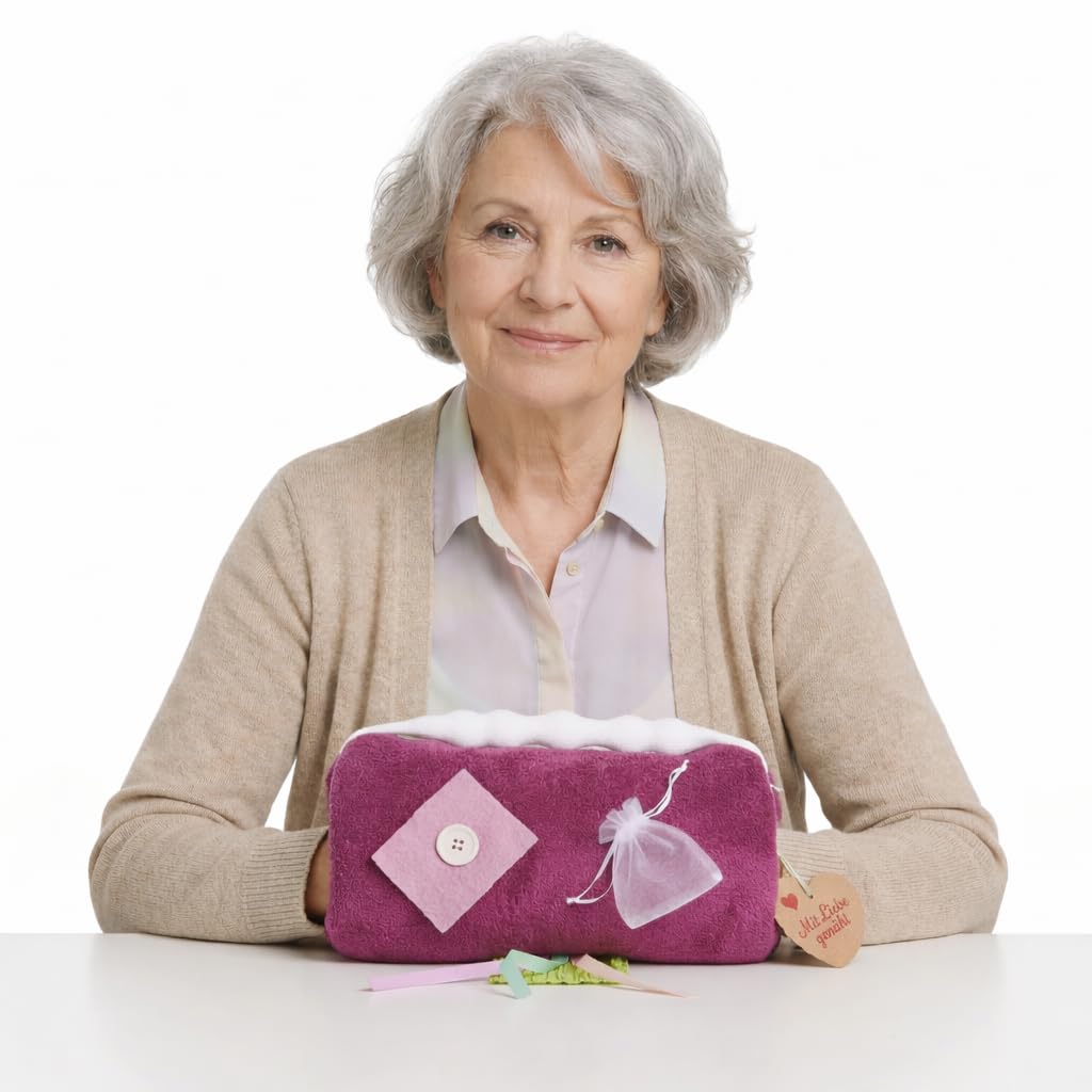 Hapti Muff for dementia and Alzheimer blackberry, wellness fleece, 35 cm