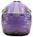 Youth Offroad Gear Combo Helmet Gloves Goggles DOT Motocross ATV Dirt Bike MX Motorcycle Purple - Medium