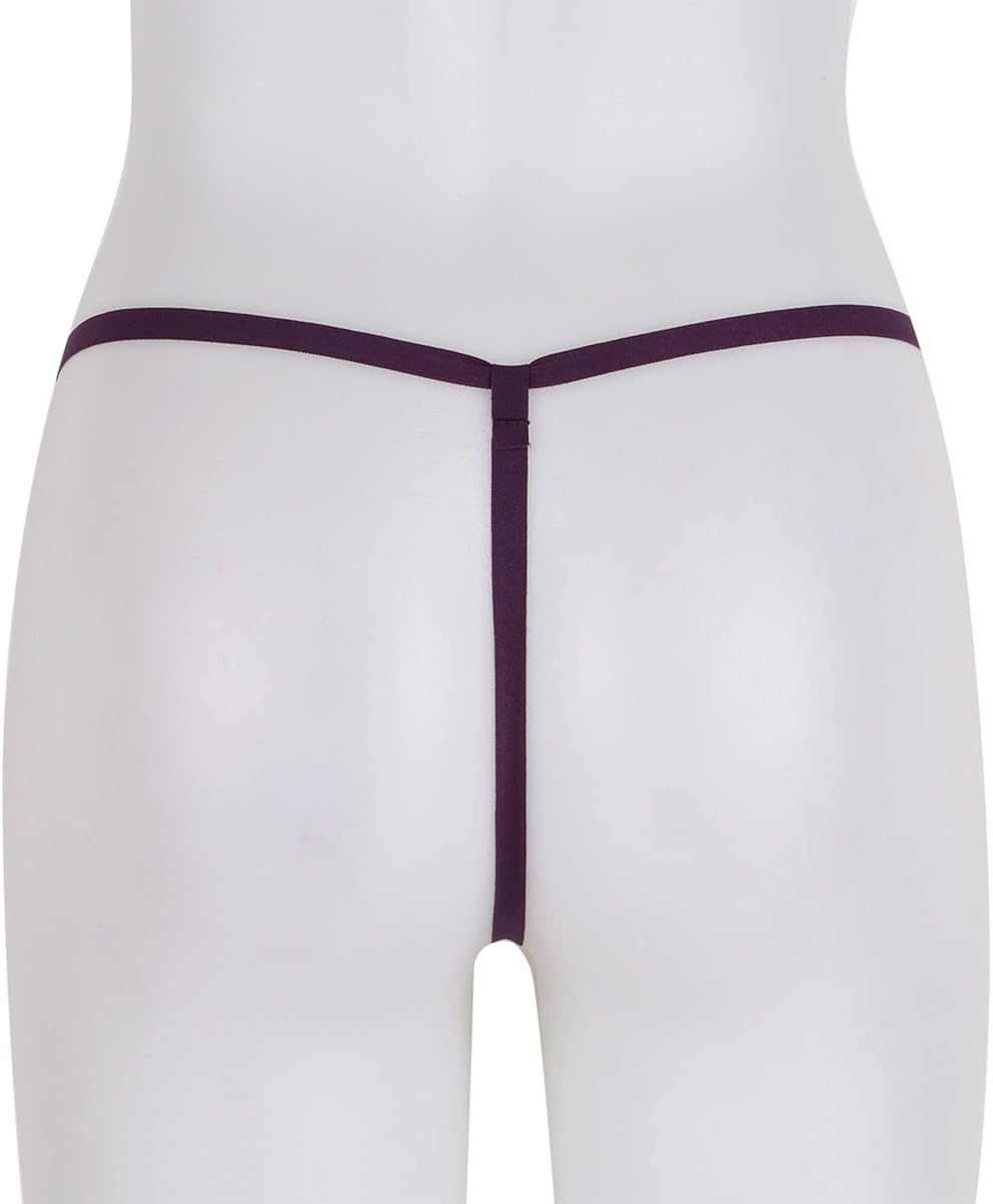 ranrann Womens Sexy Pearls Mini G-String Thongs Underwear T Back Massage Chain Bikini Briefs Purple One Size: Clothing