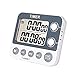 AIMILAR Digital Countdown Kitchen Timer 2 Channel Large Screen Count Down Timer Gray 99 Hours with Magnetic for Kitchen Laboratory Classroom Teacher Kids