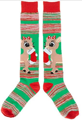 Artistix Christmas Shoppe Christmas Holiday Season 13" Knee High Novelty Socks for Adults, Teens, Tweens, Girls