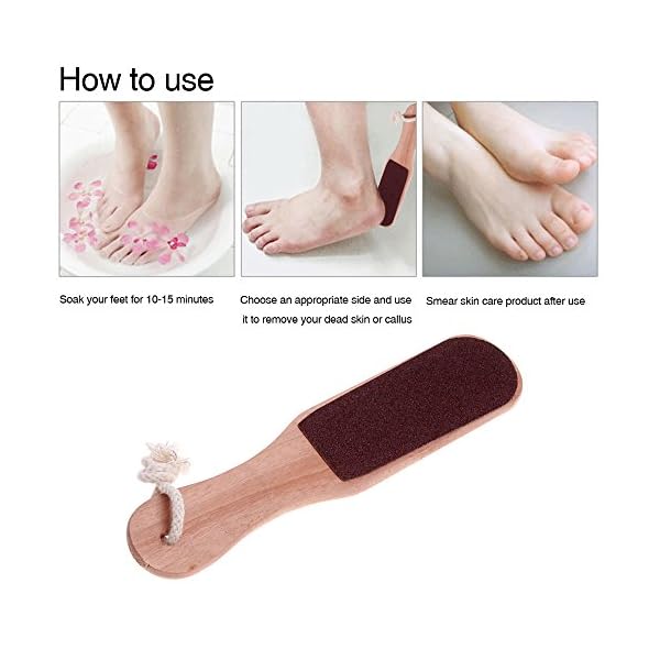 Anself-Double-Sided-Foot-Rasp-Manicure-File-Callus-2-Sided-Wooden-Foot-File-Hard-Skin-Remover-and-Callus-Removal-Reusable-Foot-Rasp-for-Callus-Trimming-Callus-Removal-Manual-Pedicure-File Anself Double Sided Foot Rasp Manicure File Callus Remover Pedicure Tool
