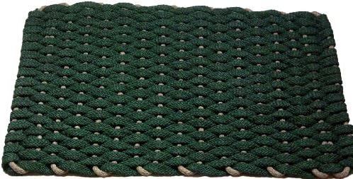 Rockport Rope Doormats 2030204 Indoor and Outdoor Doormats, 20 by 30-Inch, Forest Green with Tan Insert