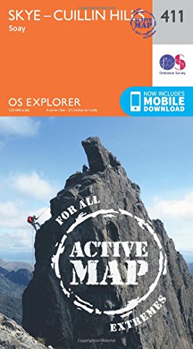 Skye - Cuillin Hills - Soay (OS Explorer Active Map) by Ordnance Survey (Map)