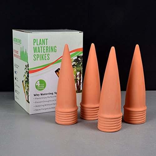 Amyove 4PCS Pretty Ceramic Automatic Flower Watering Tool Ga