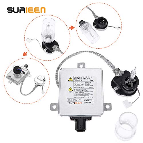 SURIEEN W3T19371 Xenon HID Headlight Ballast with Igniter and D2S Bulb Control Unit Assembly Module Replaces W3T15671 W3T13072 Fit for 2002-2005 Acura TL 2004-2005 Acura TSX 2004-2006 Mazda 3 & More
