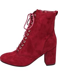 Cambridge Select - Botas de tobillo victorianas para mujer, diseño de cordones