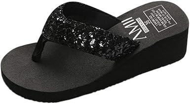 sequin platform sandals