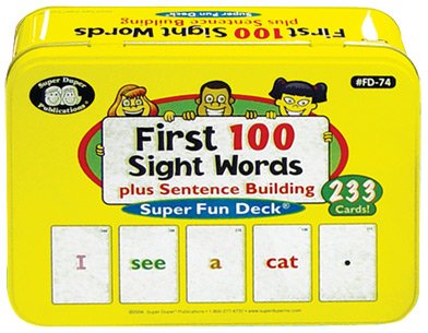 First 100 Sight Words plus Sentence Building Fun Deck - Super Duper Educational Learning Toy for Kids