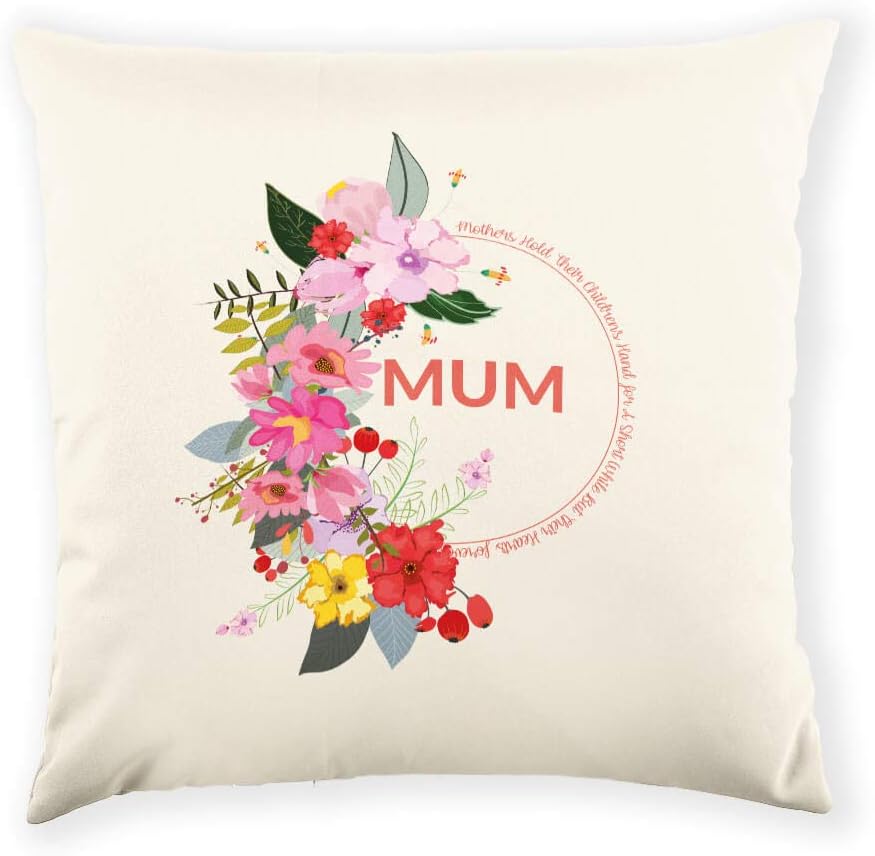 rucomfy Mother's Day 'Floral Mum' 40cm Cushion includes Fibre Inner
