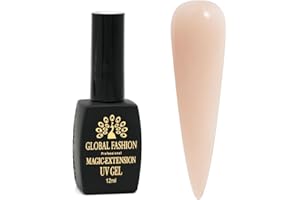 GLOBAL FASHION PROFESSIONAL Global Fashion Magic Extension Gel – Professional Builder Gel for Nail Extensions | Self-Leveling, Odorless, No Heat Spike, Long-Lasting, UV/LED Curing, Easy to Apply & Shape (14, 12ml)