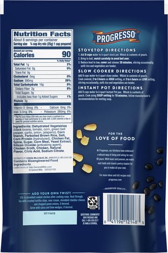 PROGRESSO SOUTHWEST-STYLE TORTILLA DRY SOUP MIX, FAMILY SIZE, 7.0 OZ.