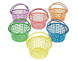 12 Canastas para Caza de Huevos de Pascua de Plástico de Colores