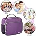 SEEHONOR Insulated Lunch Box Thermal Durable Reusable Lunch Bag Lunch Tote Bag Bento Bag Soft Bag for Women Office Work School Picnic Hiking Beach,Purple