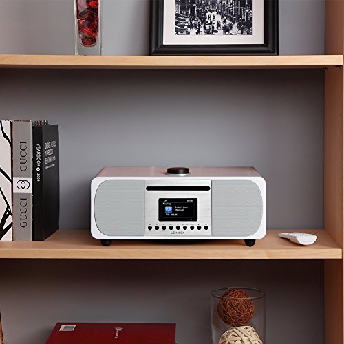 LEMEGA M5+ CD/Wi-Fi/DLNA/Spotify connect /Internet Radio /FM radio with Bluetooth and Clock2.1 Speaker system (Satin White) - Thumbnail 6