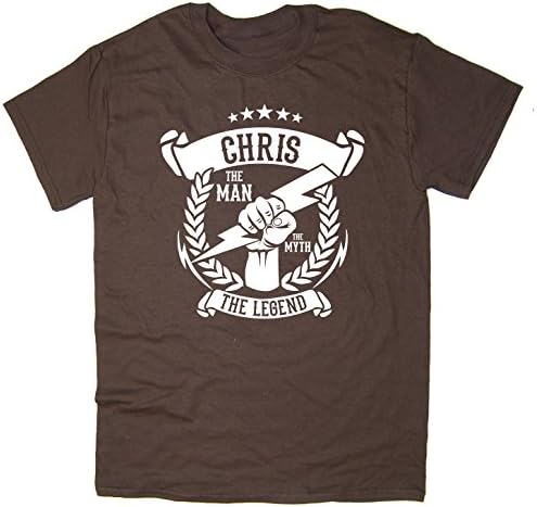 Rocket Fuel 'Chris - The Man, The Myth, The Legend' Mens Funny Printed T-Shirt