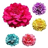 Sunward Fashion Girls Women Bohemia Hairpins Peony Flowers Beach Holiday Clips