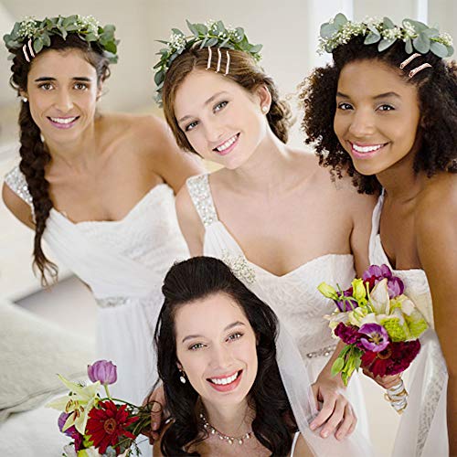 24 Pcs Rhinestone Bobby Pin Metal Hair Clips Clear Crystal Hair Pin Decorations for Lady Women Girls - Thumbnail 4