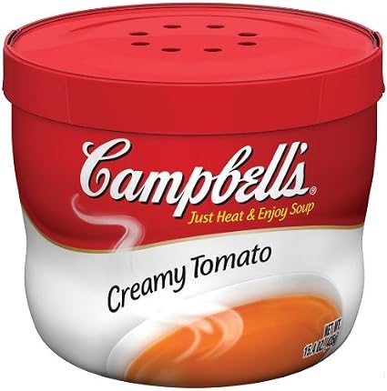 Campbell's soup creamy tomato tomato puree (Water tomato paste), Water, high fructose corn syrup, vegetable Oil (corn, cotto (051000164612)