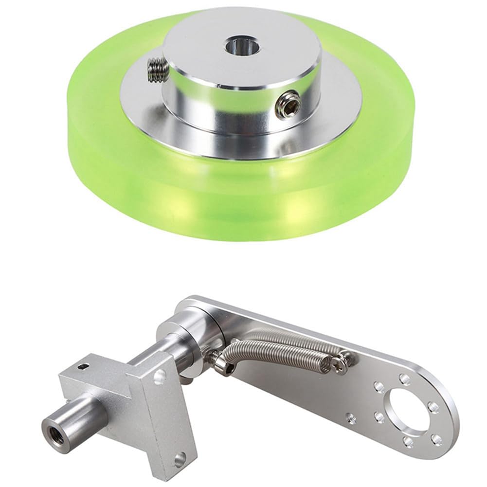 Ginobili 200mm Aluminum Polyurethane Industrial Encoder Wheel Measuring Wheel with Type 20mm Aluminum Encoder Mounting Bracket