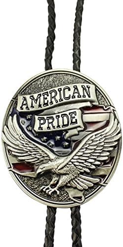 Huabola Western cowboy AMERICAN PRIDE bolo tie eagle