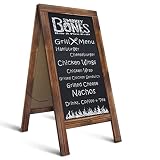 Rustic Magnetic A-Frame Chalkboard Sign/Extra Large 40" x 20" Free Standing Chalkboard Easel/Sturdy Sidewalk Sign Sandwich Board/Outdoor A Frame Chalk Board for Weddings & More!