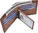 HOPSOOKEN RFID Leather Bifold Wallets Women Men Flipout Slim ID Wallet Trifold (Brown (MID))