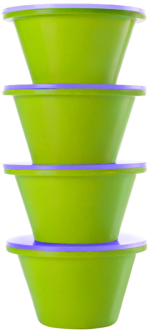 IBILI 871800 - Set 4 flaneros con tapa apilables