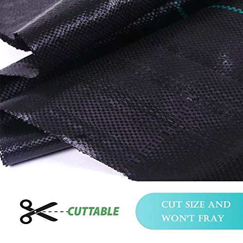OriginA Garden Landscape Fabric Pro Commercial Weed Barrier Heavy Duty Driveway Gardening Mat Polypropylene Ground Cover Flower Vegetable Raised Beds Lawn Yard Landscaping Cloth Black, 6.5x100ft - Thumbnail 5