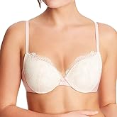 Maidenform Underwire Demi Bra, Best Push-Up Bra with Wonderbra Technology, Smoothing Lace-Trim Bra with Push-Up Cups