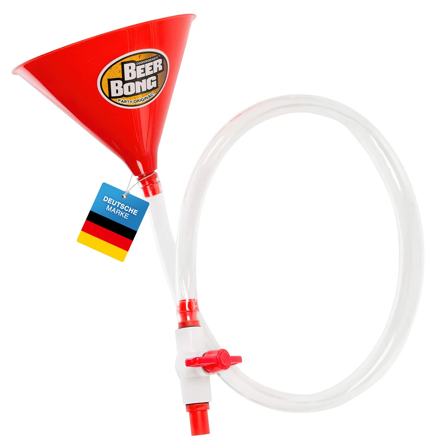 Beer bong beer striker - party funnel drinks funnel beer funnel with hose & stopcock - stag party booze machine drinking game (Single)