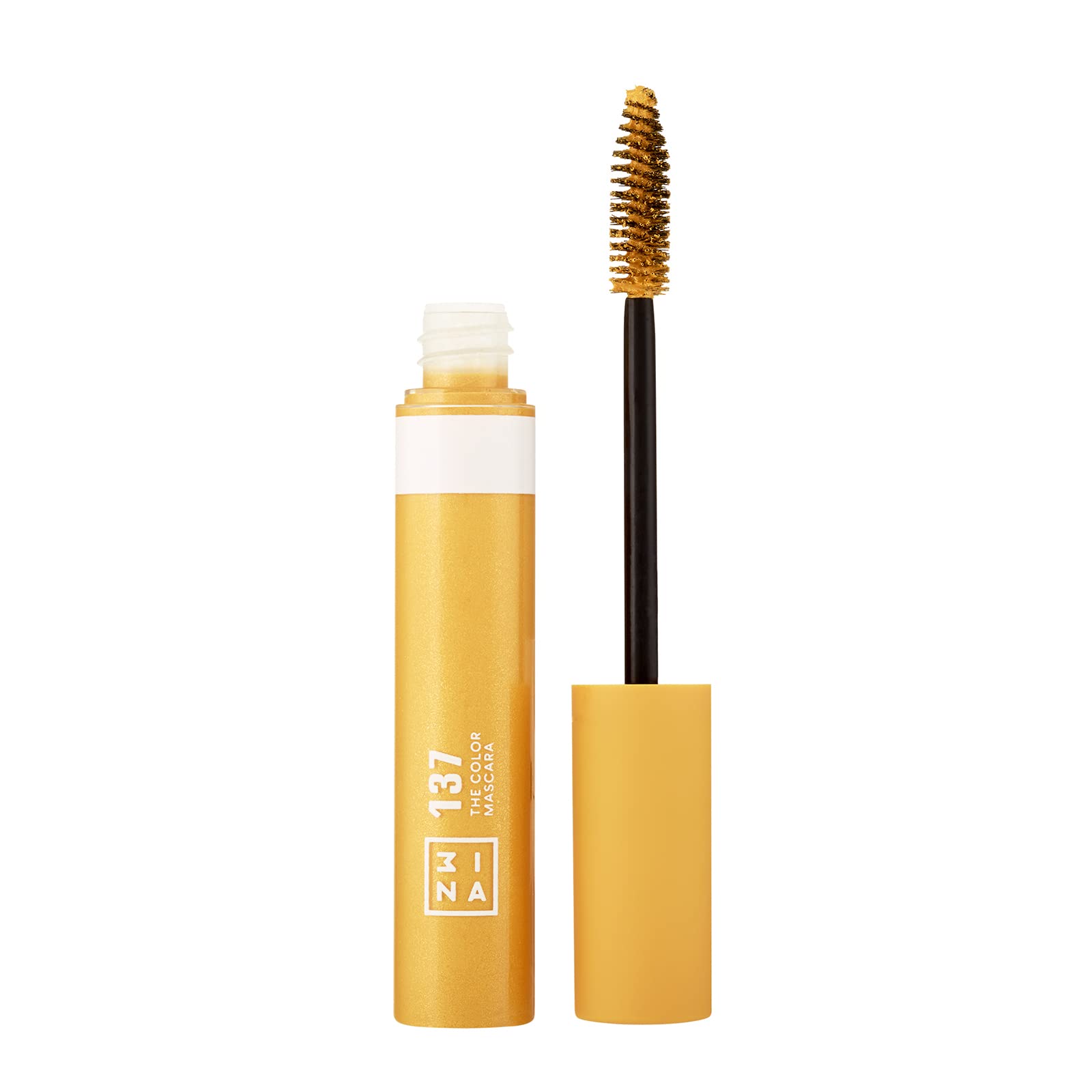 3INA MAKEUP - Vegan - The Color Mascara 137 - Yellow - Volume and Definition - Long-Lasting Formula - 9 Bold Color Mascara - Highly Pigmented Shades - Sensitive Eyes - Clump Free - Cruelty Free