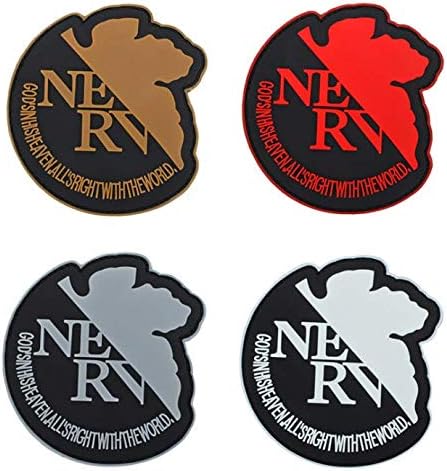 4pc Evangelion Neon Genesis NERV Shinji Ikari Eva Manga Tactical Spirit Outdoor Sports Waterproof Legion 3D PVC Patch