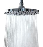 WantBa 8 Inches (157 Jets) Rainfall Shower Head with Showerhead Swivel Metal Ball Connector Polished Chrome