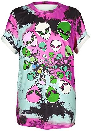 MHOTCIG Fashion Couple Tops Women Summer Casual T Shirt Punk Sleeve Printed T-Shirts