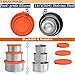 Yoku Made Small Stainless Steel Snack Boxes with Leakproof Silicone Lid for kids and babies, Small Stainless Steel Food Container, 3pcs, Orange