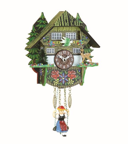 ISDD Kuckulino Black Forest TU 2023 PQ Quartz Clock with Cockerel Call Multi-Coloured